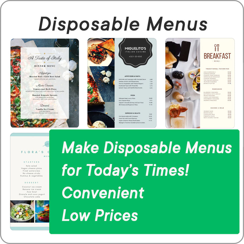 Disposable Menus