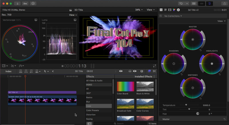 Video Editing in Final Cut Pro